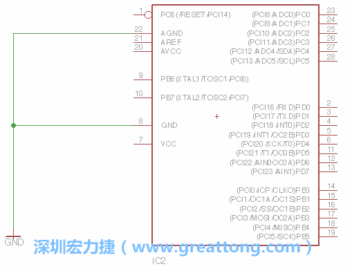 排針的用途是連接微控制器的輸出和輸入，它提供了一個平臺給焊線和針腳。