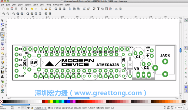 既然你有一個(gè)以電路板為背景的清晰影像了，使用向量工具將要絲印的圖像畫在上面吧，下面有一個(gè)例子。